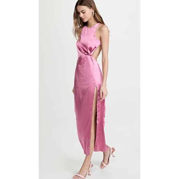 For Love And Lemons Tahlia Maxi Dress Pink NWT M - Picture 3 of 15